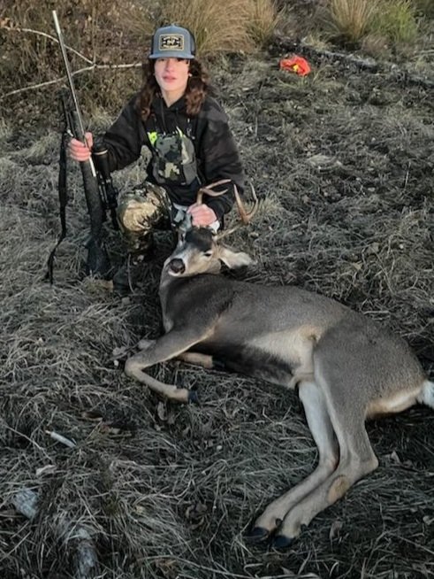 "Wessen Church, age 13, of Toledo, harvested this buck Friday afternoon using a rifle passed down from his great-grandfather, Dick Hayes." — submitted by Jamie Church